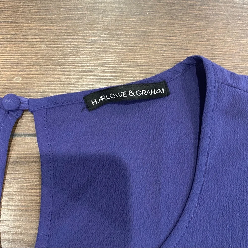 Harlowe & Graham Tiered Ruffle HiLo Cutout Blouse - Picture 5 of 7